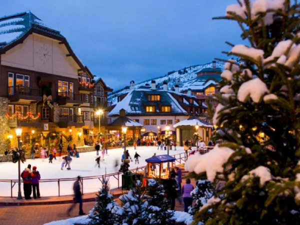 Image That Shows That A Skating Event in a Winter Resort, Creek Beaver.